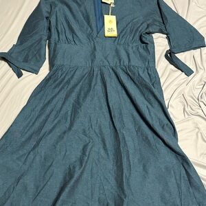 Mata Traders Teal Midi Dress